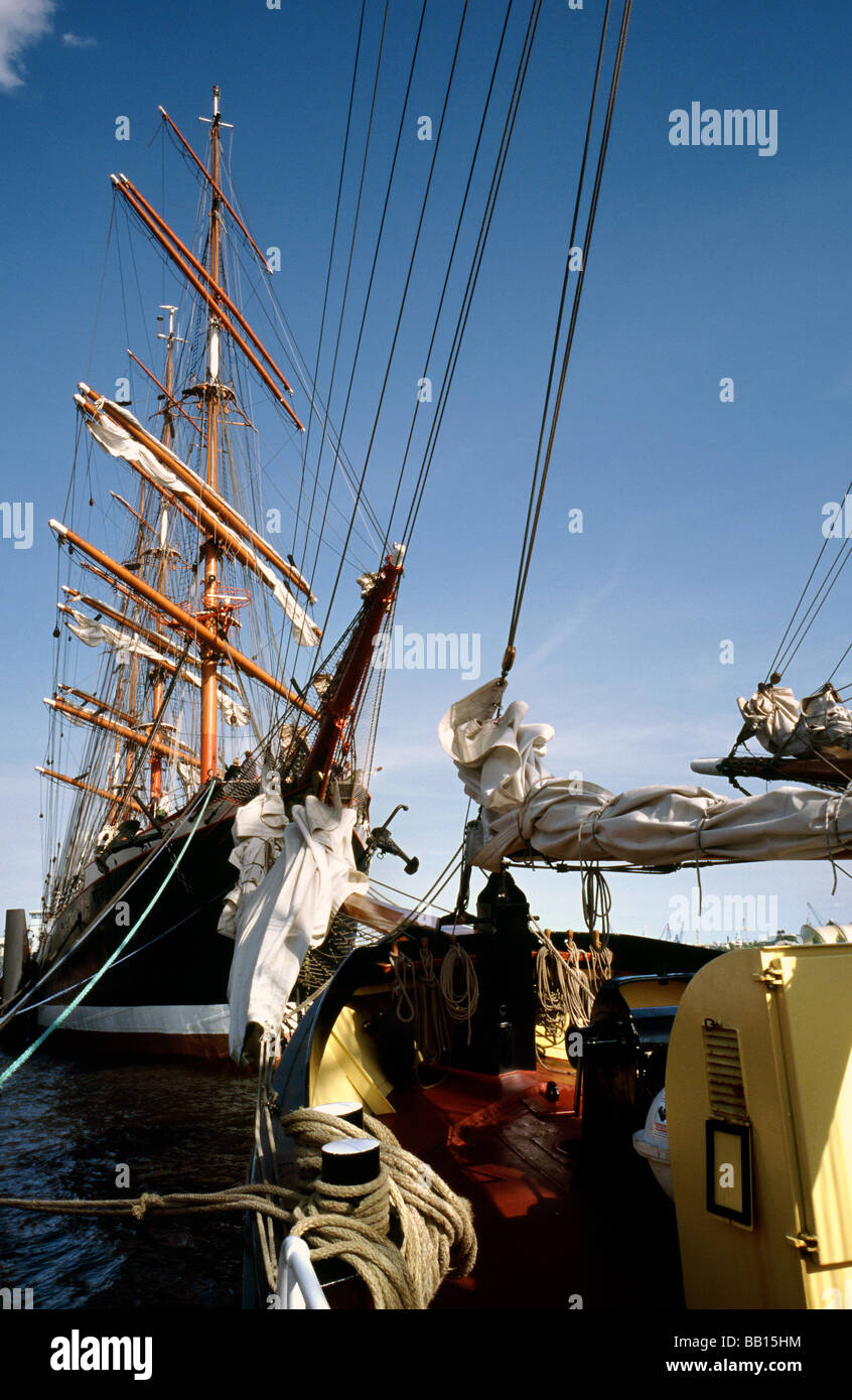 May 9, 2009 - Russian STS Sedov at St. Pauli Landungsbrücken during the 820th Hafengeburtstag in the German port of Hamburg. Stock Photo