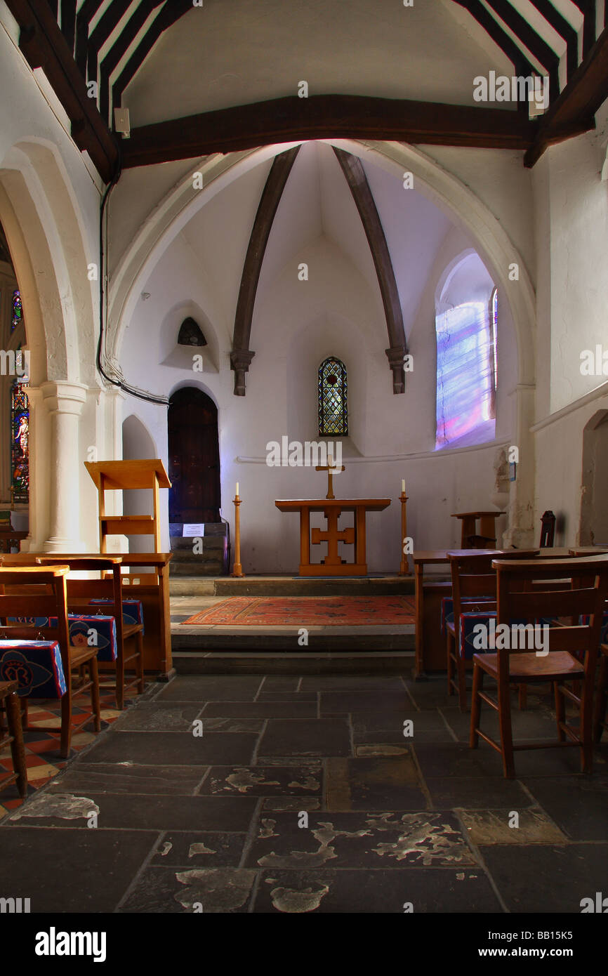 The side chapel of St Marys church in Guildford Surrey. Stock Photo