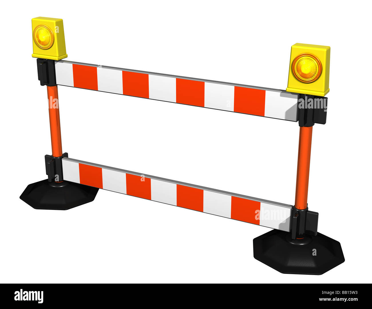 Isolated illustration of a striped construction barrier Stock Photo Alamy