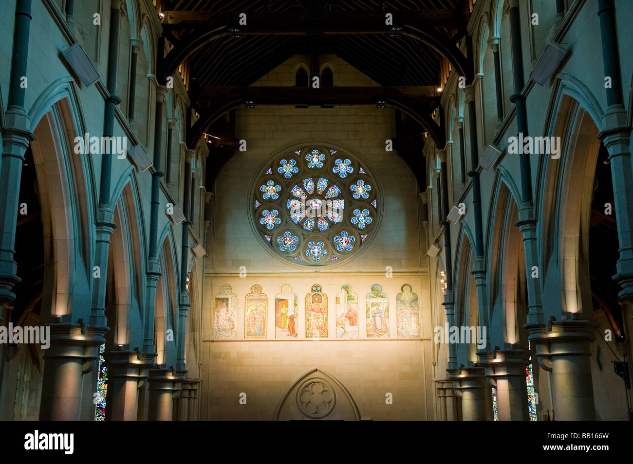 The Rose Window and Mosaic Panels in ChristChurch Cathedral in