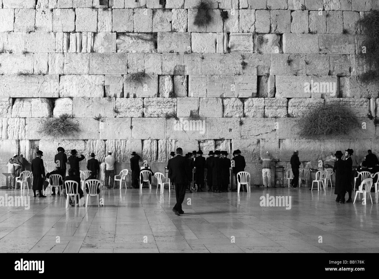 Israel Jerusalem Old City Religious Jews at the wailing wall Stock Photo