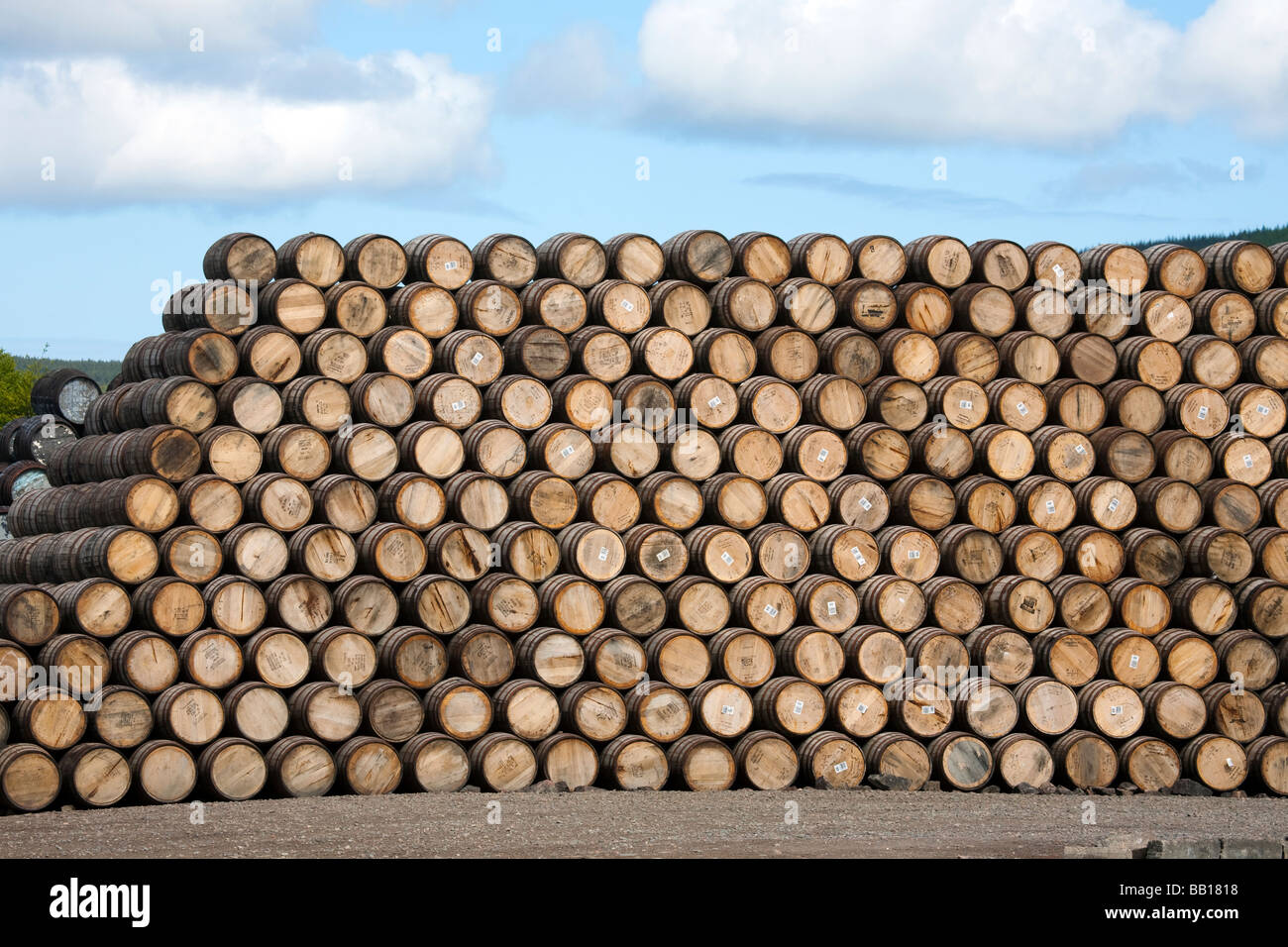 Scotch Whisky barrels at Speyside Scottish Cooperage, Visitor Centre