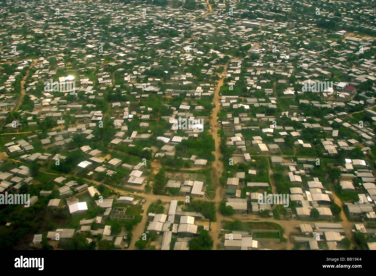 Cameroon, Douala. Overview of the city of Douala, economic capital city of Cameroon (RF) Stock Photo