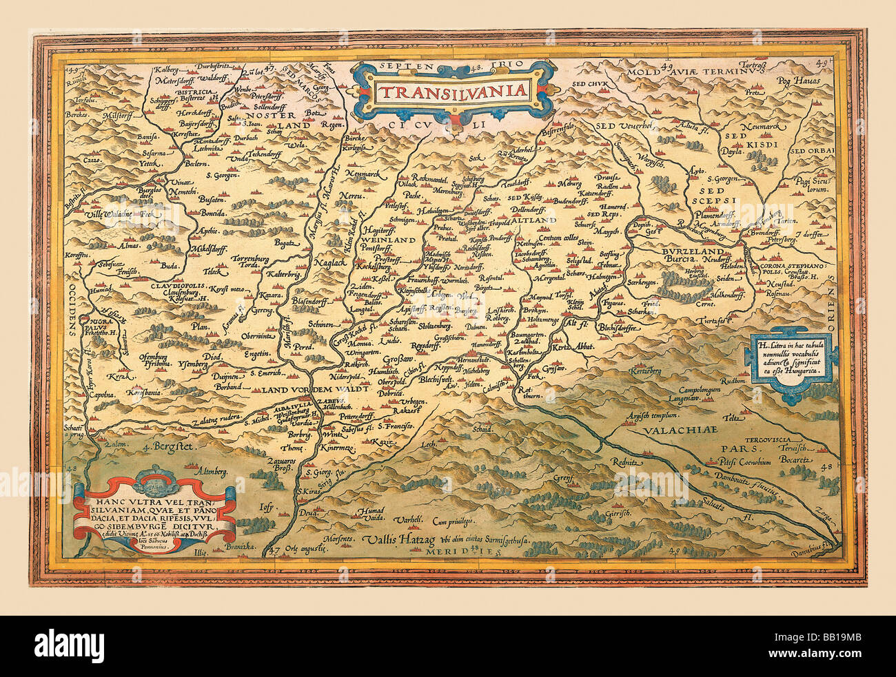 Map of Transylvania Stock Photo - Alamy