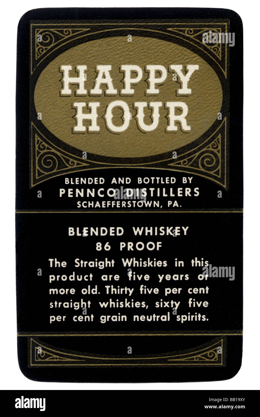 Happy Hour Blended Whiskey Stock Photo Alamy