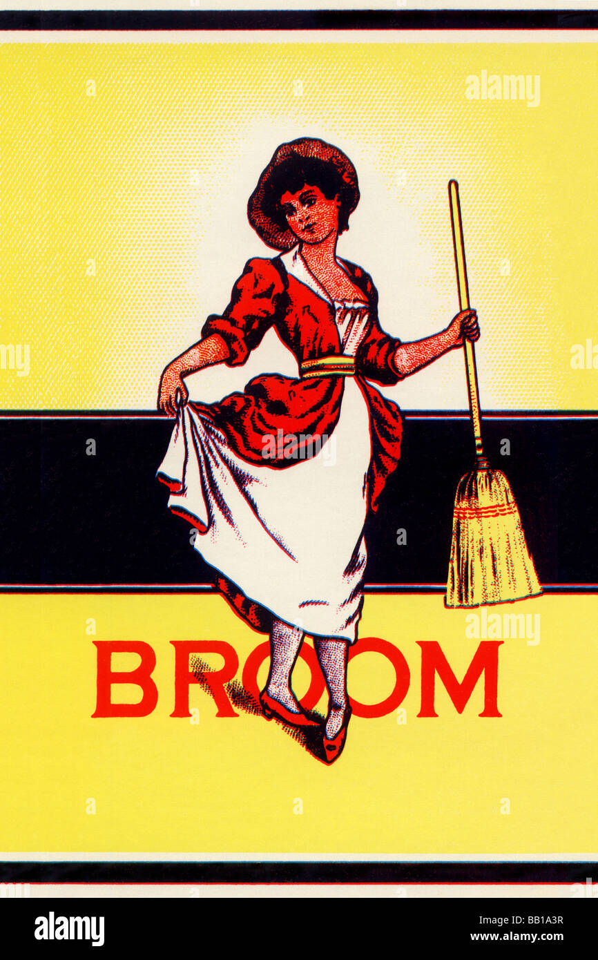 Collection of 24 Old Vintage 1920's All Different .1940's BROOM LABELS 