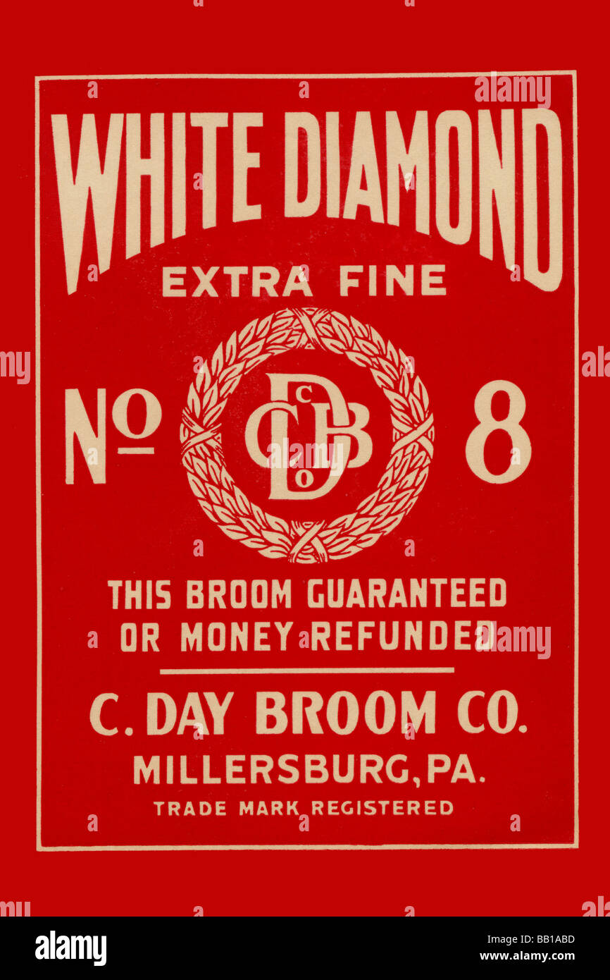 White Diamond Extra Fine Boom Label Stock Photo - Alamy
