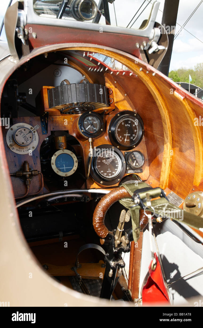 Biplane plane cockpit controls hi-res stock photography and images - Alamy