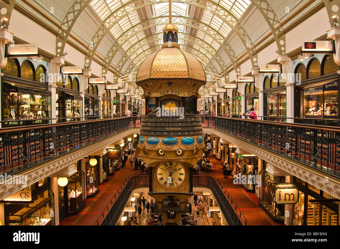 The Great Australian Clock within Queen Victoria Building Sydney Australia Stock Photo