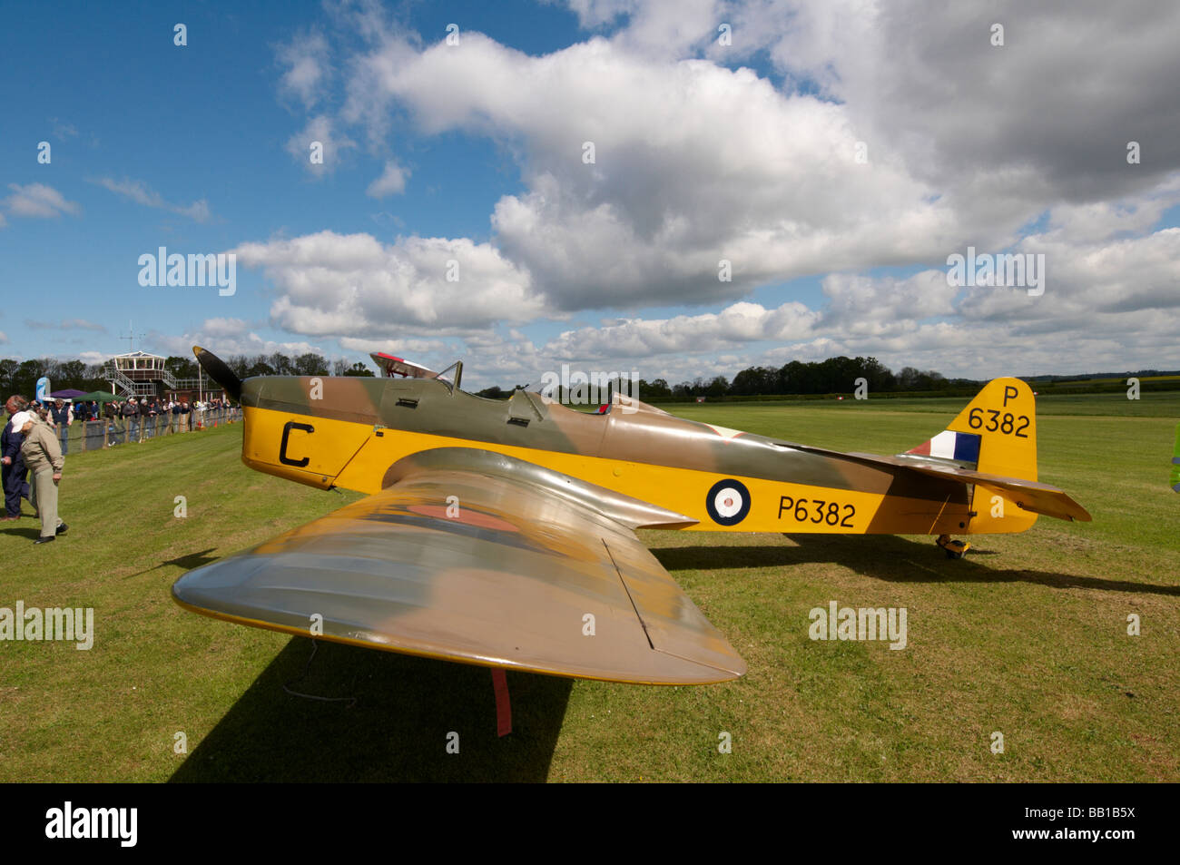 Miles M-14 Hawk trainer As seen at Shuttleworth Air Show Spring 2009 Stock Photo
