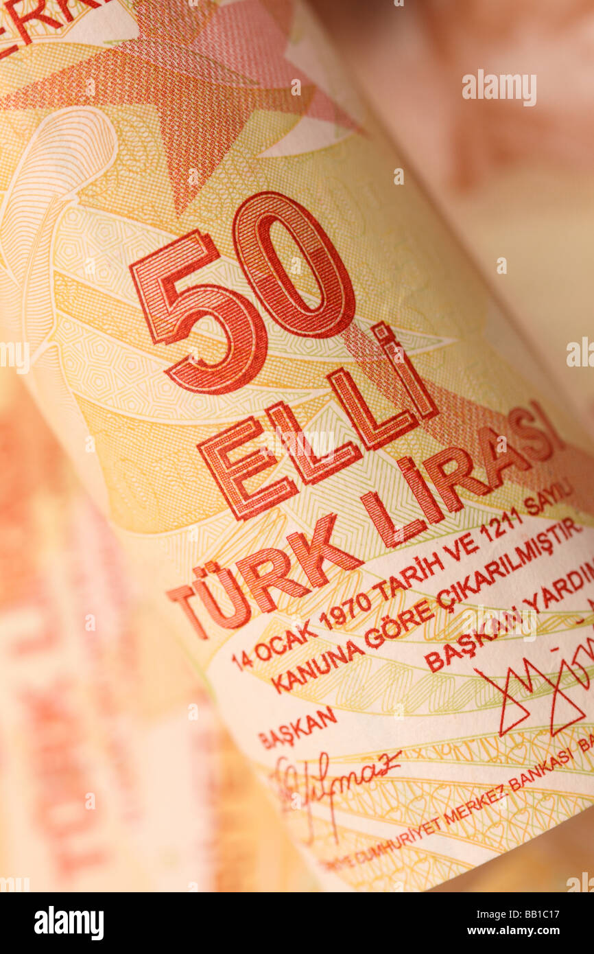 Turkey Turkısh Lıra new bank note currency ıssued ın 2009 Stock Photo