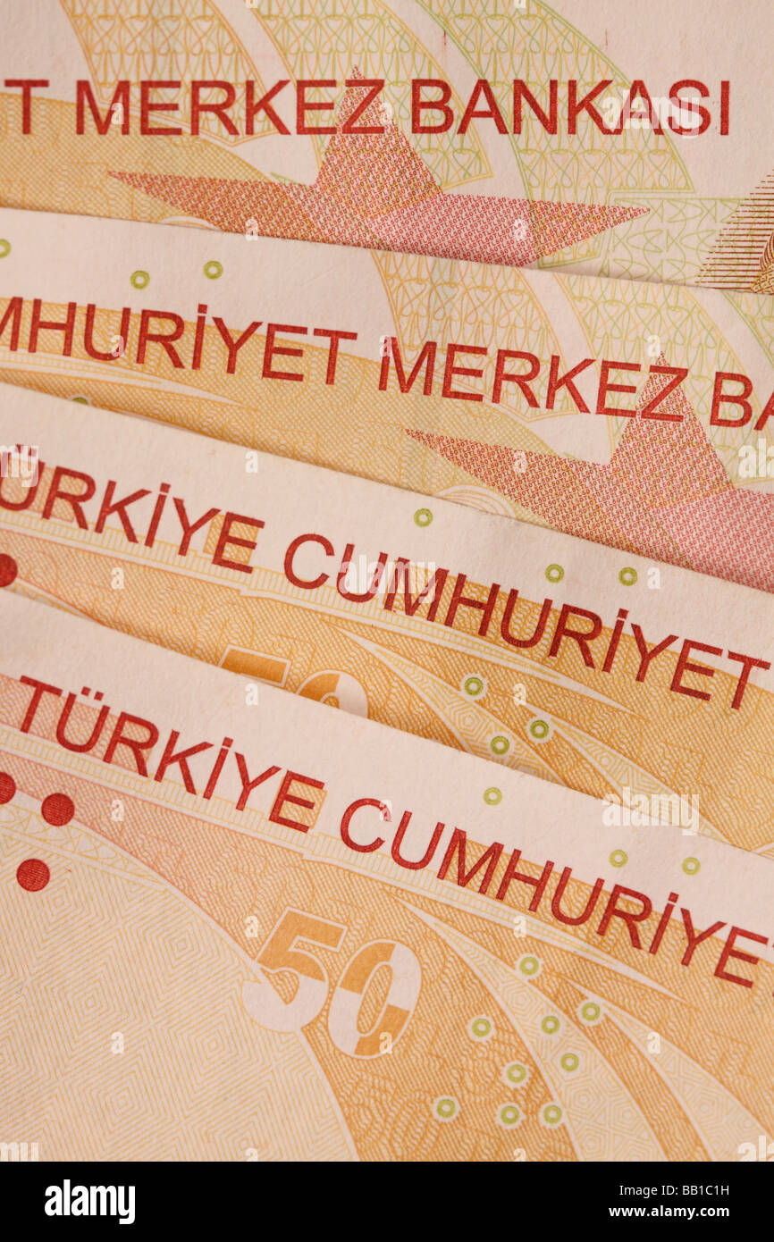 Turkey Turkısh 50 Lıra new bank currency notes ıssued ın 2009 Stock