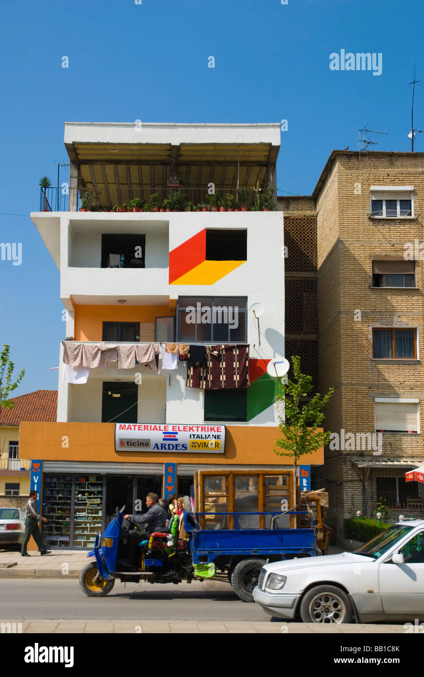 Painted buildings in tirana hi-res stock photography and images - Alamy