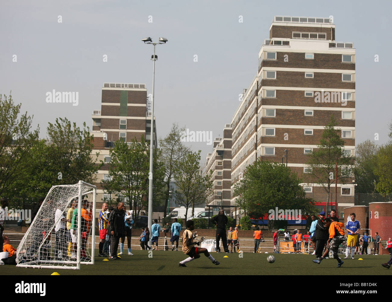 'park football' soccer football 'sunday football' Stock Photo