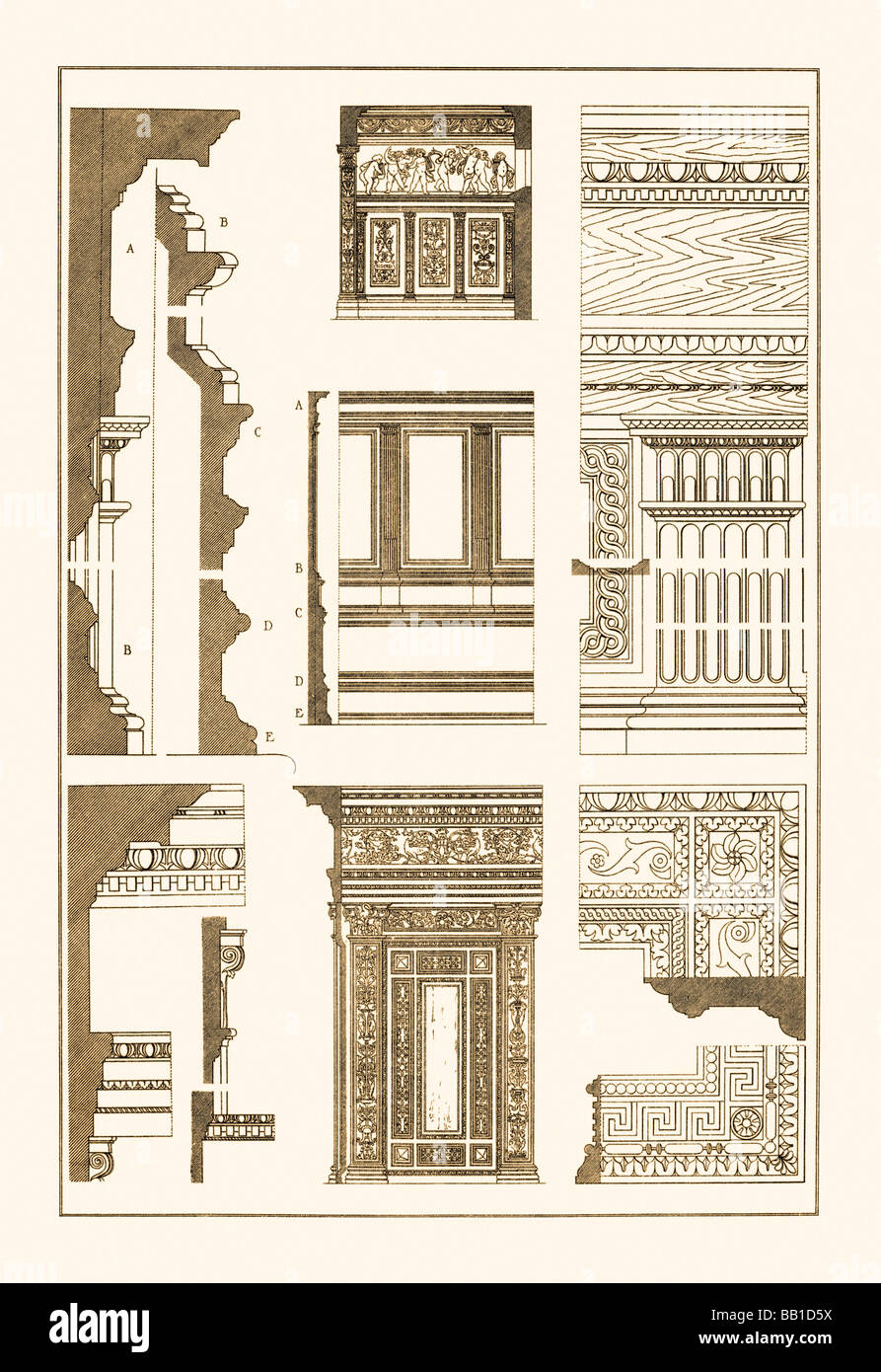 WallFacing with WoodPaneling Stock Photo Alamy