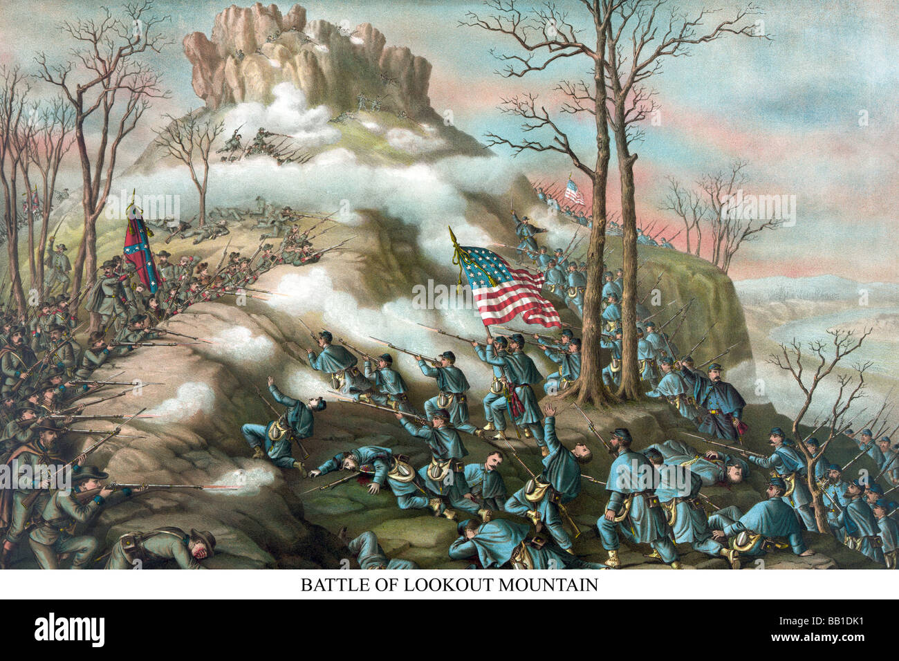 Battle of Lookout Mountain Stock Photo