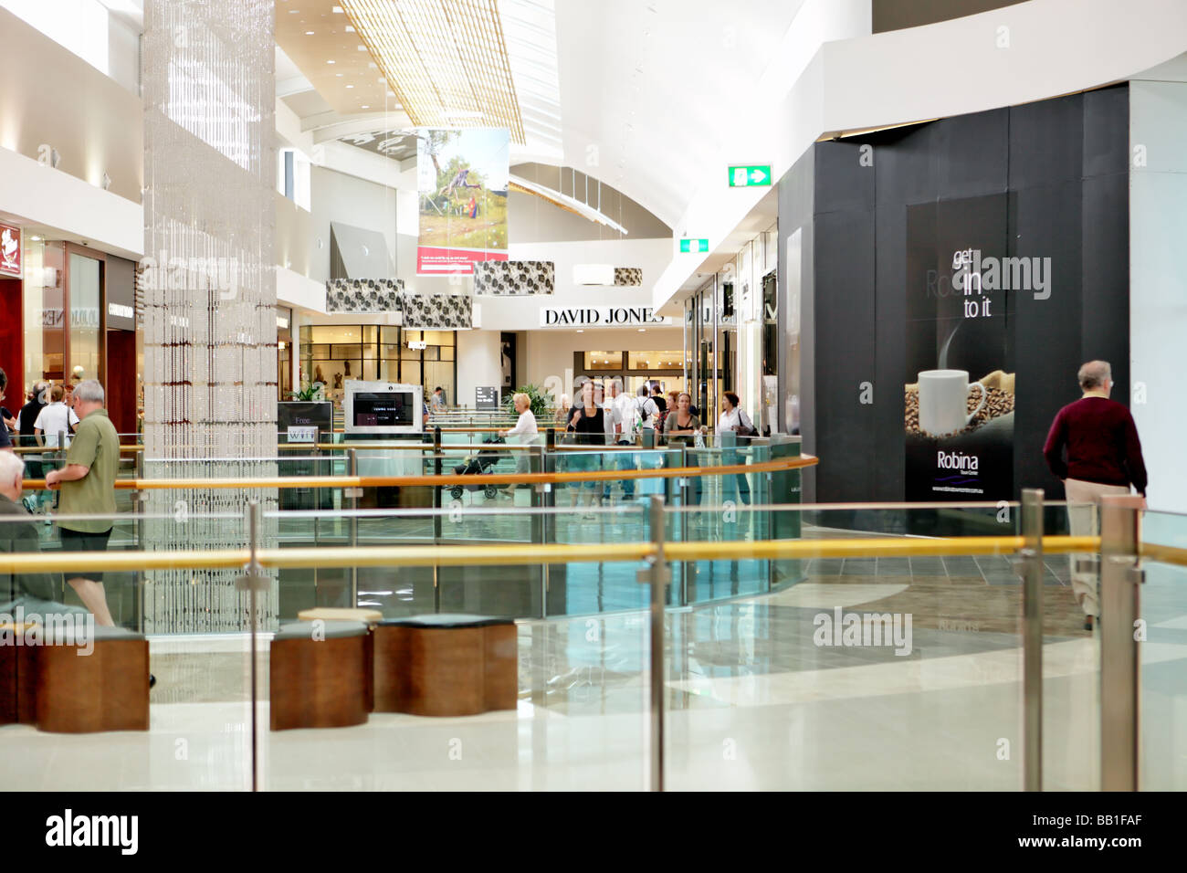 Scenes inside a modern shopping centre Stock Photo