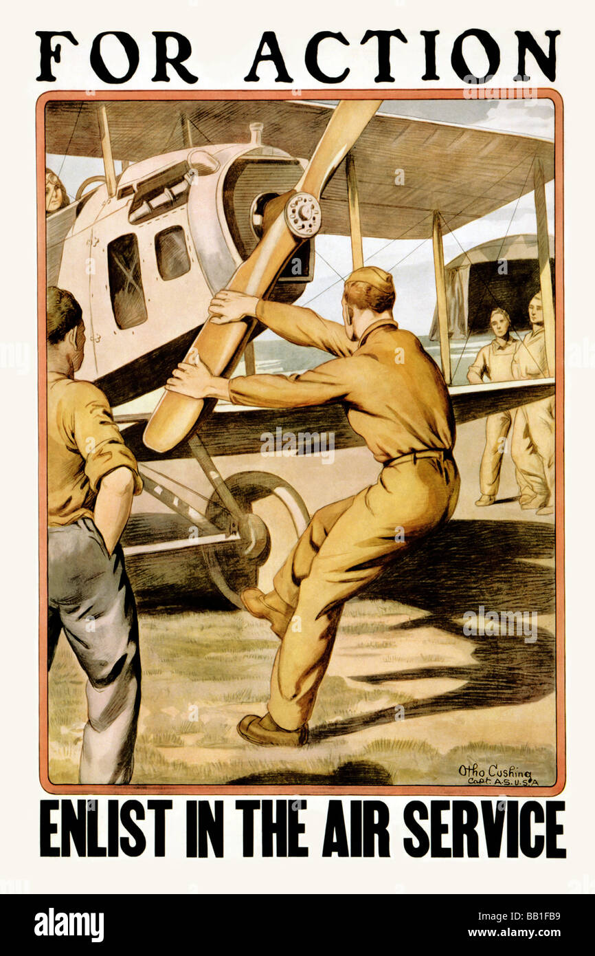 For action enlist in the Air Service Stock Photo