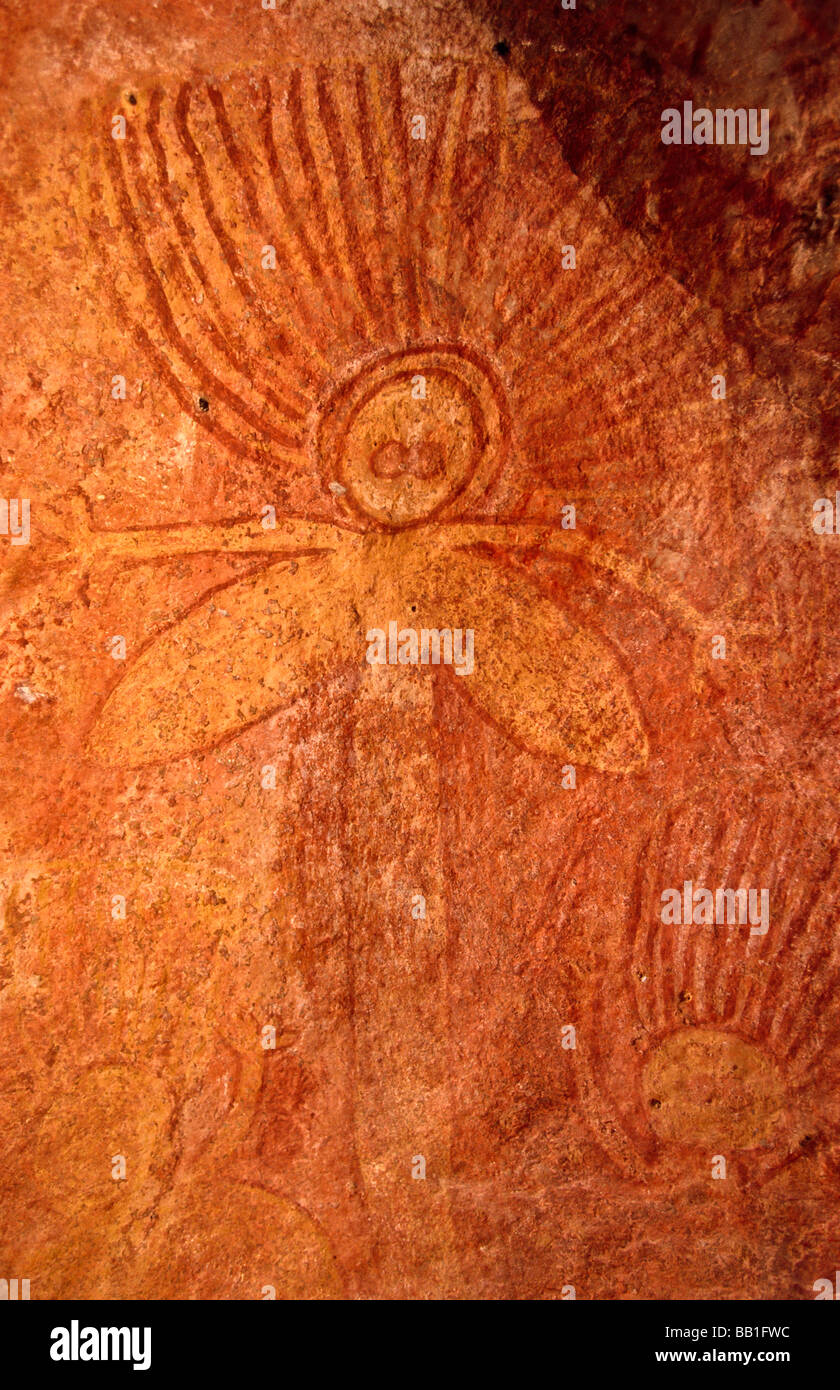 Aboriginal rock art Western Australia Stock Photo