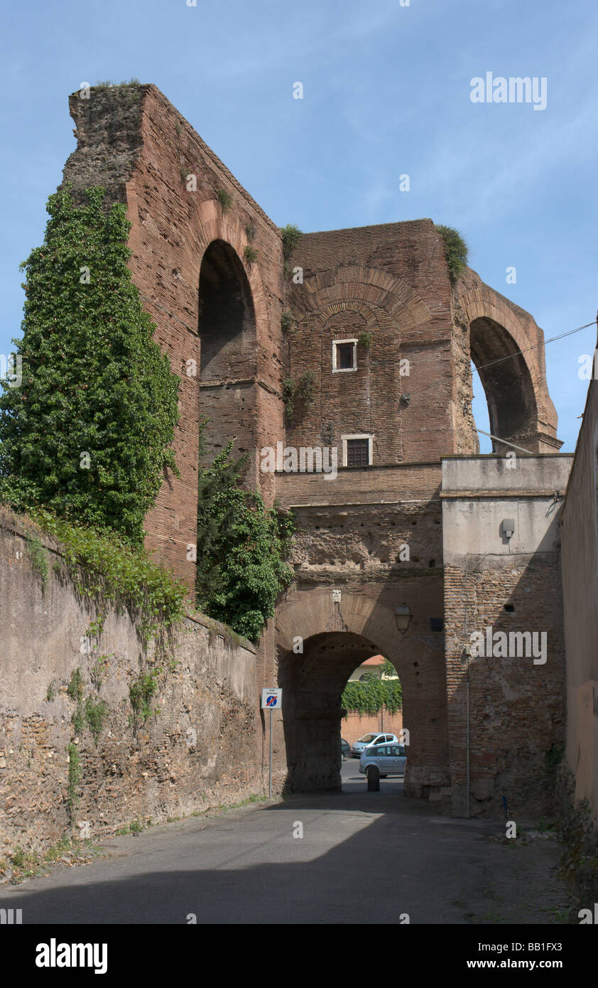 Arch of Dolabella from via di Sant'Andrea della Croce in Rome Stock Photo