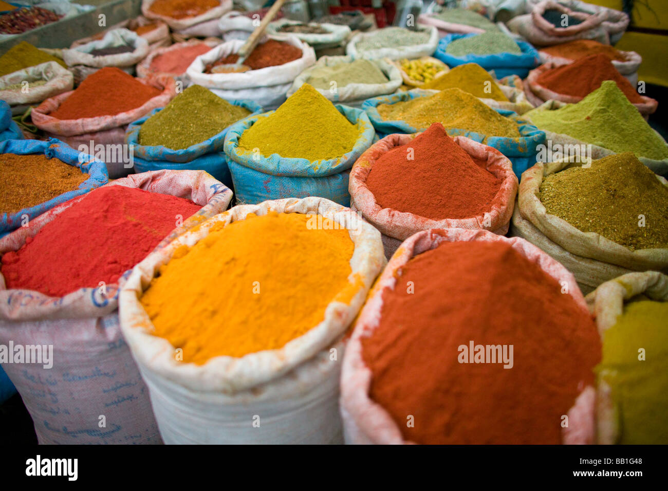 Spices in a local market, Kabul, Afghanistan Stock Photo Alamy