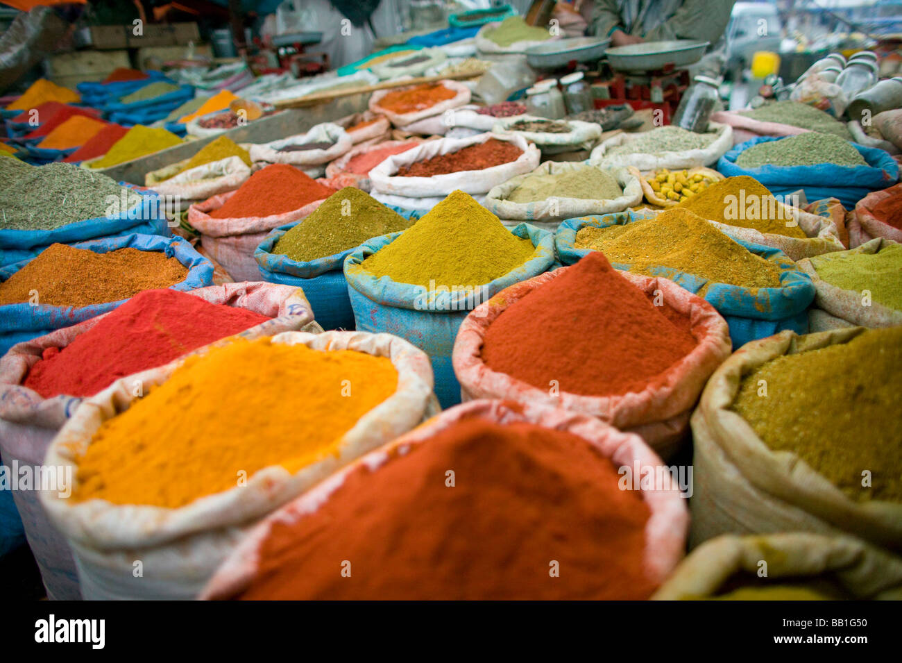 Spices in a local market, Kabul, Afghanistan Stock Photo Alamy