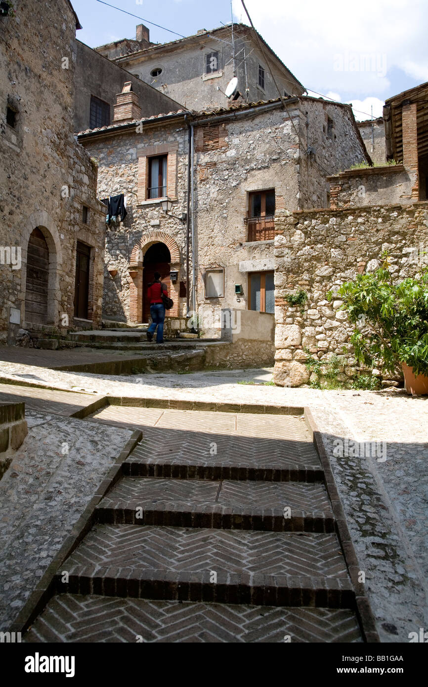 Medieval town of Lugnano in Teverina Umbria Italy Stock Photo