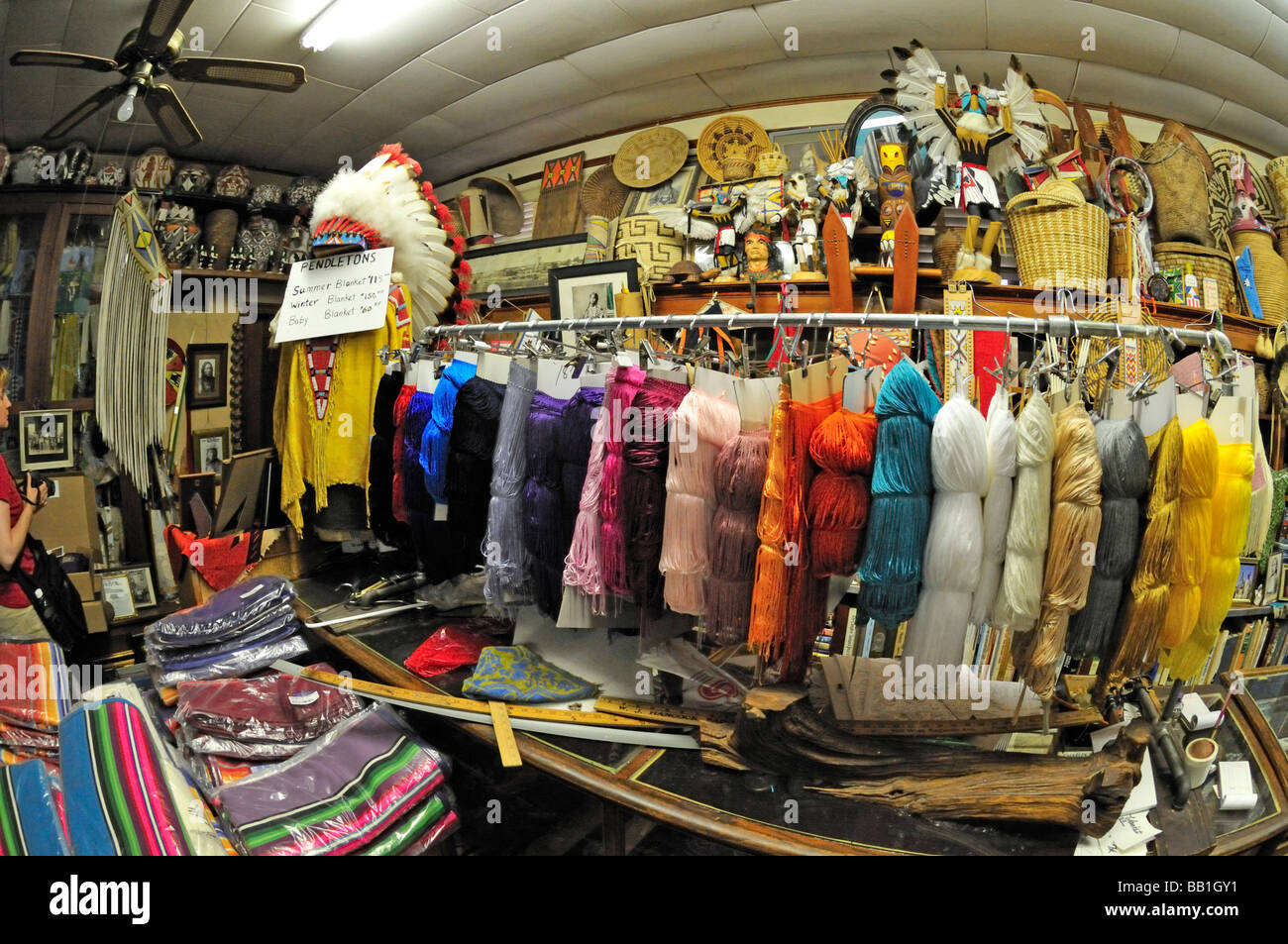 The mohawk Lodge Indian Store is well stocked with clothing jewelry crafts and various necessities it is also a museum Stock Photo