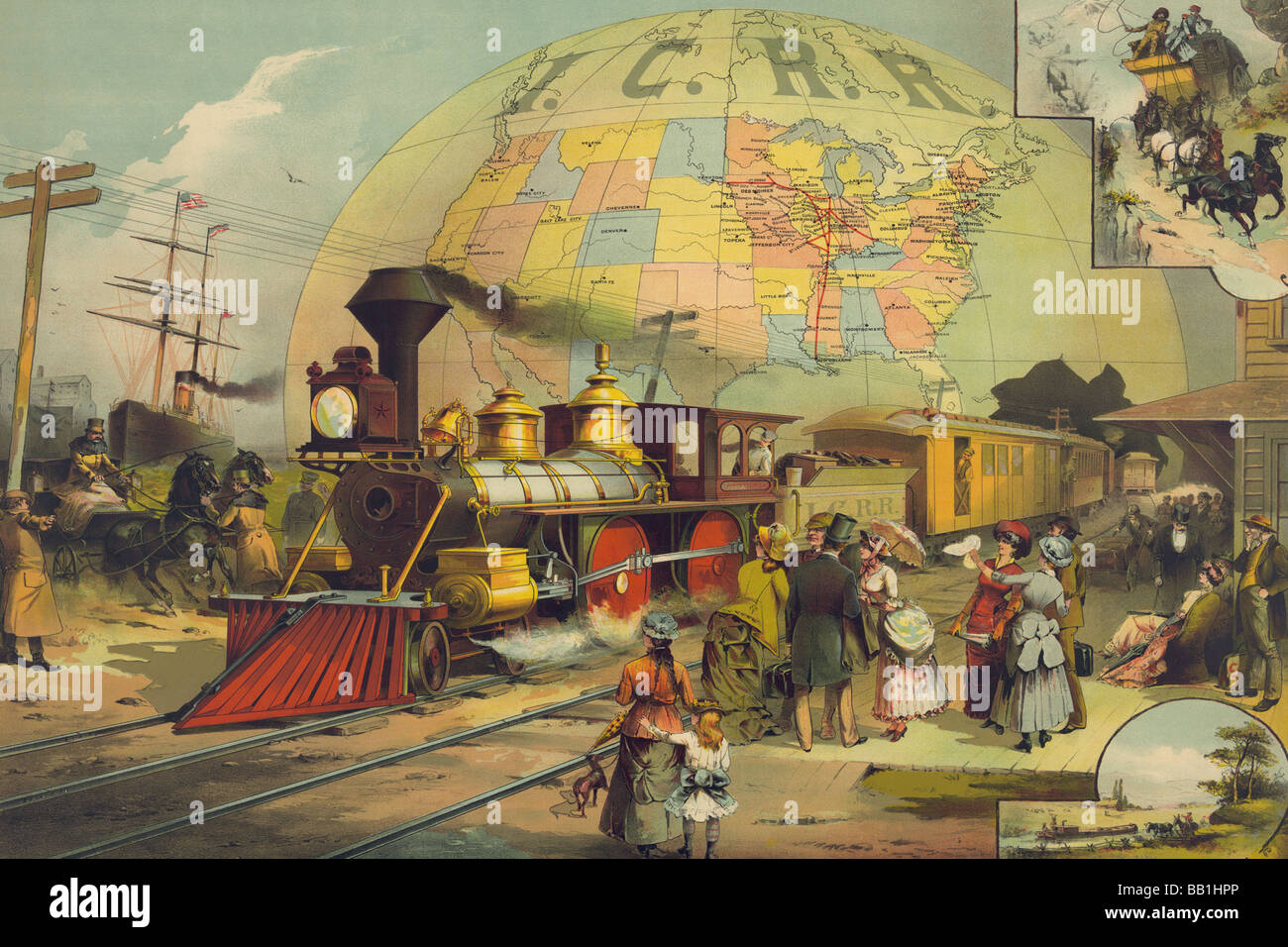 The World's railroad scene Stock Photo