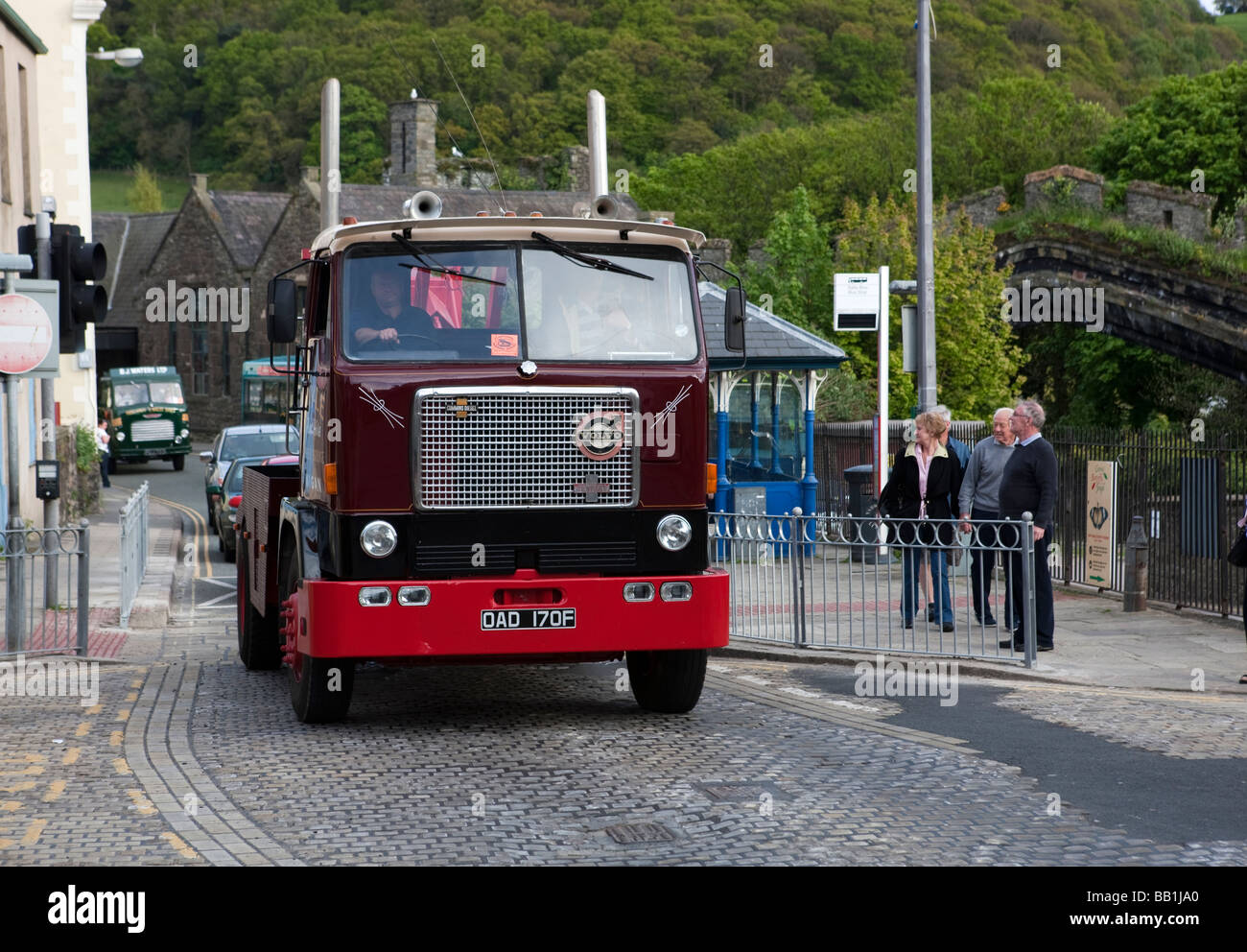 Volvo. Old cars in Conwy. North Wales. Europe Stock Photo