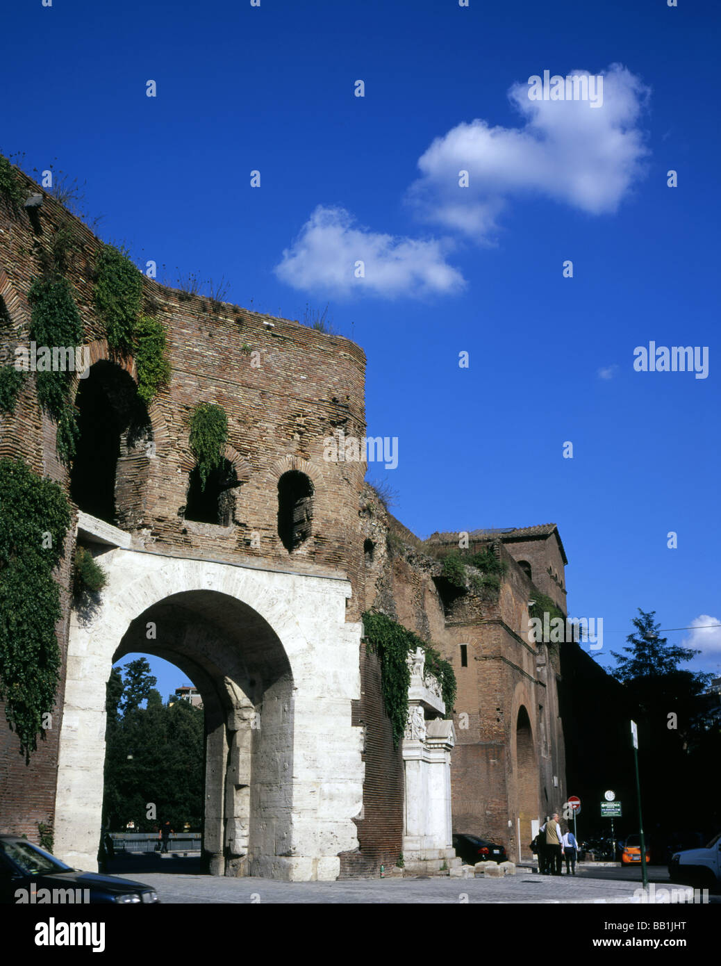 Porta Pinciana one of the Roman Gates and the remains of The Roman Wall Via  Vittorio Veneto Rome Italy Stock Photo - Alamy