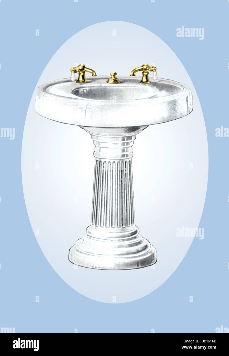 Light Blue Sink Stock Photo Alamy