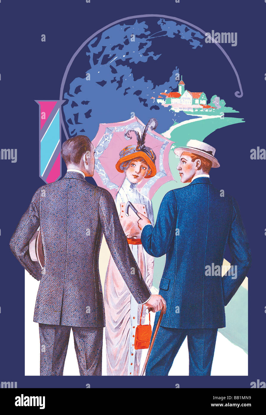 Three Types of Backs for Sack Suits Stock Photo - Alamy