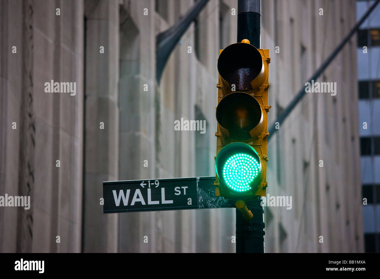 Wall Street Sign in New York City Stock Photo