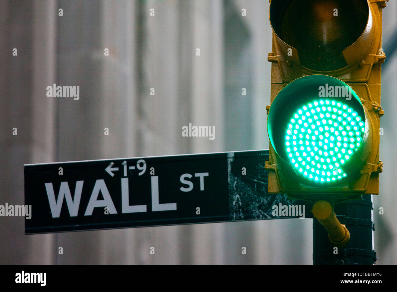 Wall Street Sign in New York City Stock Photo