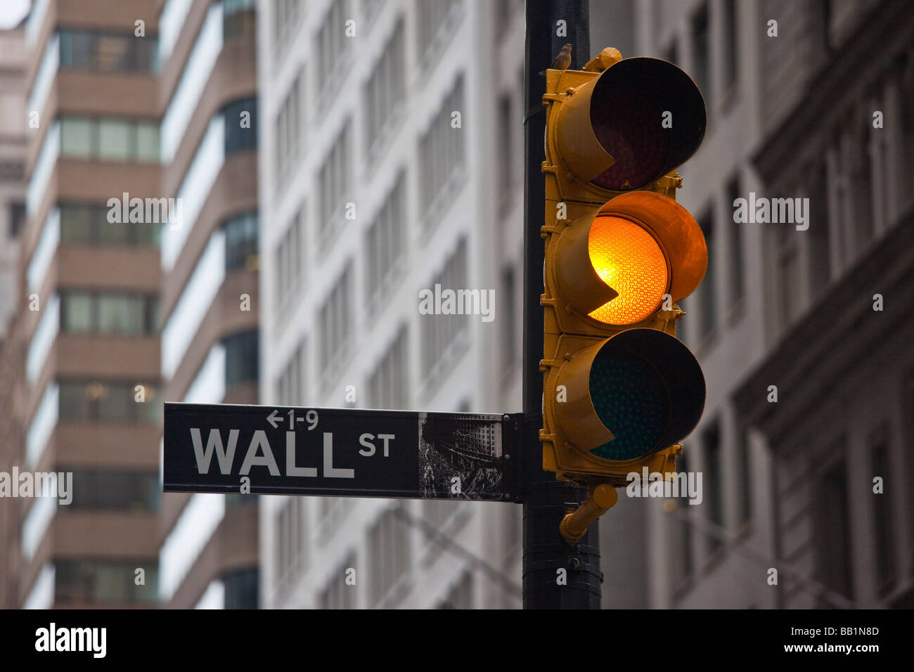 Insegna Metallica Wall Street Sign - NYSE Stock Exchange, Decorazione Da Parete Vintage 10x40 Cm