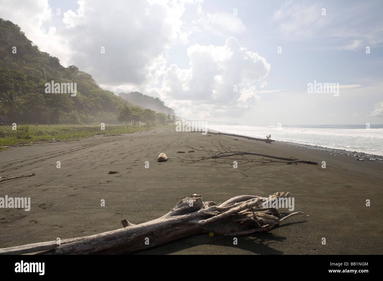 The empty coastline of the Osa Peninsula in the Corcovado National Park, Costa Rica Stock Photo