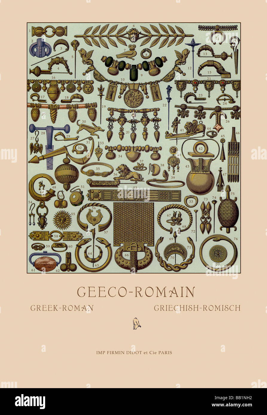Greco-Roman Metalwork Stock Photo