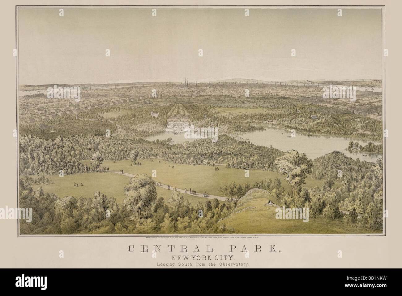 Birds eye view new york central park hires stock photography and