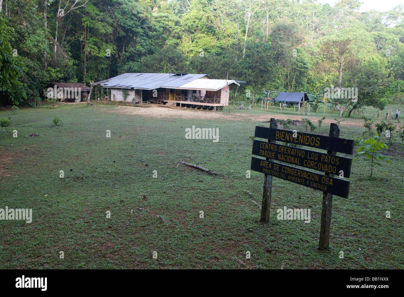The Los Patos ranger station in the Corcovado National Park, Costa Rica. Stock Photo