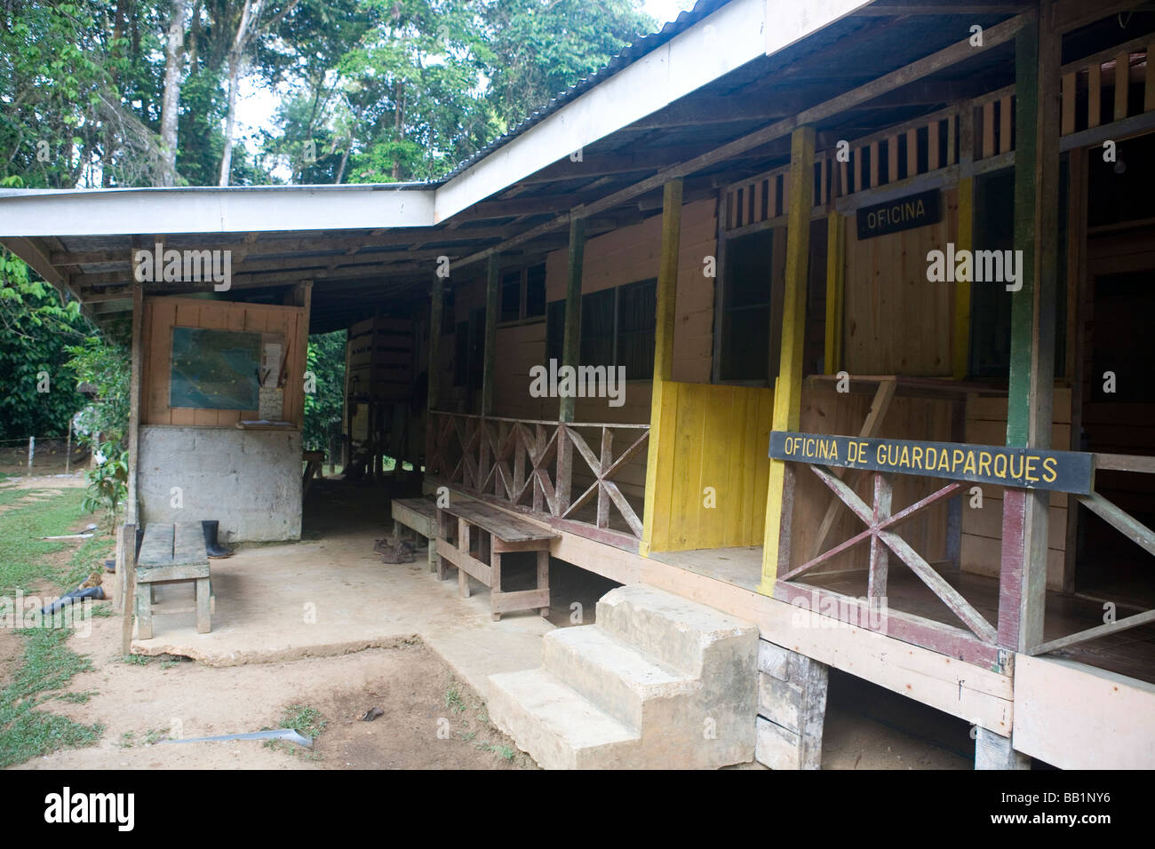 The ranger station at Los Patos, in Corcovado National Park, Costa Rica Stock Photo