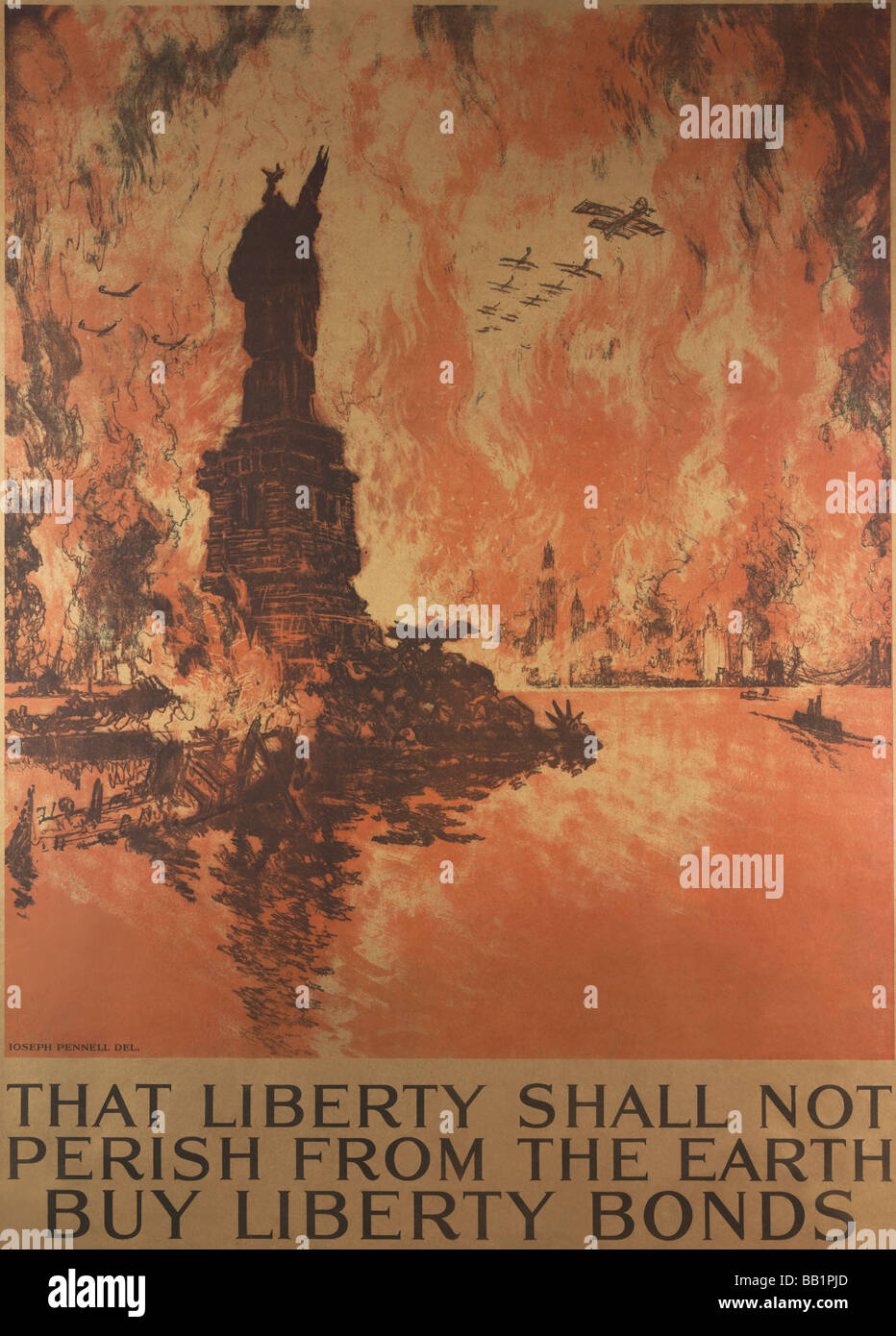 Bond Poster seeking loans to Support World War I Stock Photo