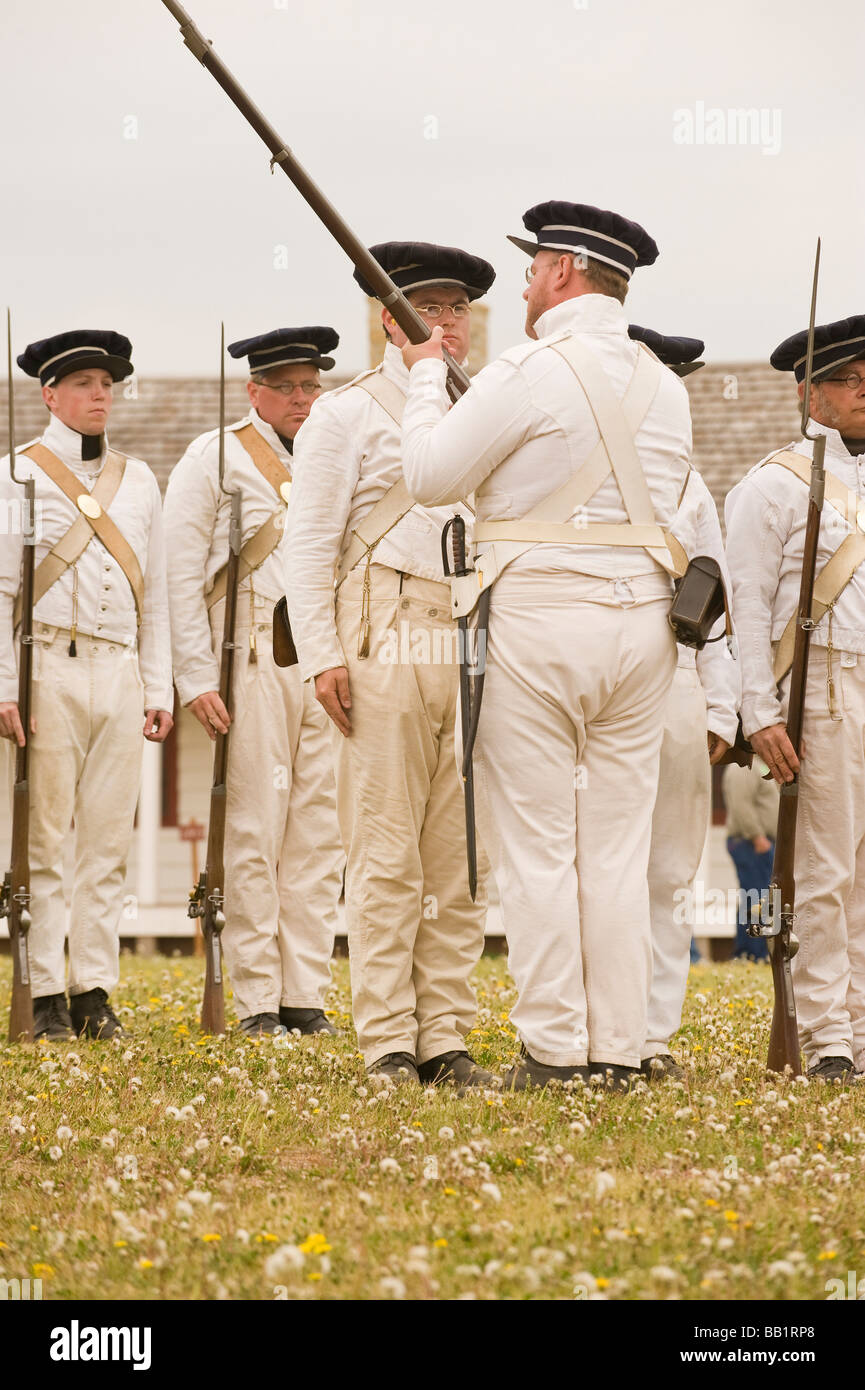 MILITARY RE ENACTMENT FORT SNELLING MINNEAPOLIS Stock Photo