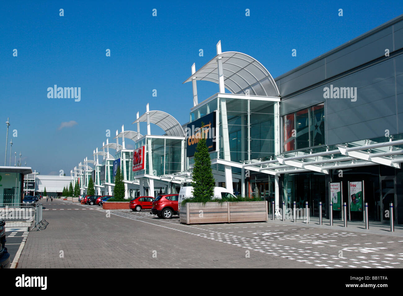 Giltbrook Retail Park out of Town shopping centre Kimberley Nottingham Stock Photo