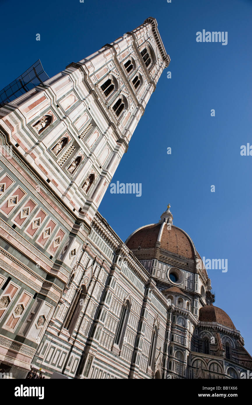 Duomo Giotto Bell Tower Campanile Brunelleschi cupola Florence Firenze Italy Tuscany Toscana Renaissance Art Culture upright Ca Stock Photo