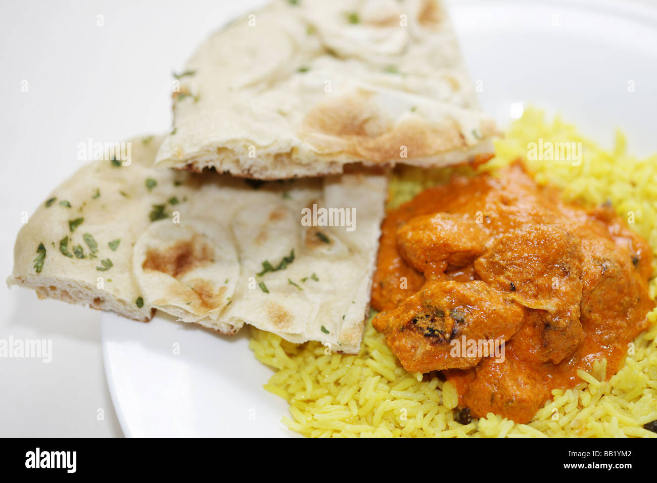 Authentic Spicy Indian Style Chicken Tikka Masala With Yellow Pilau
