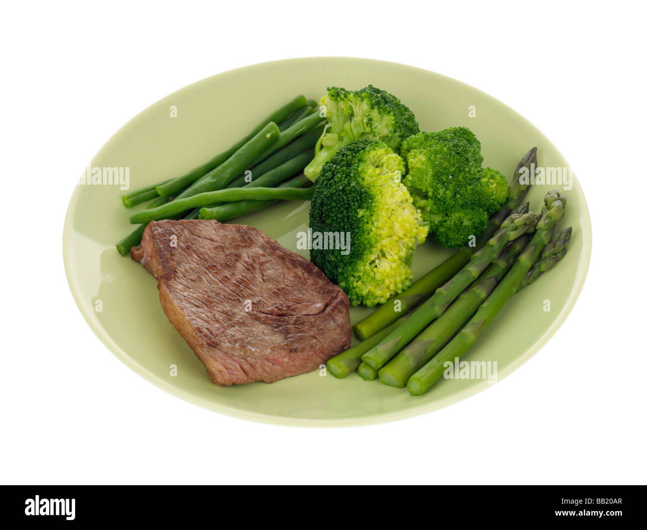 Lean Beef Steak with Vegetables Stock Photo