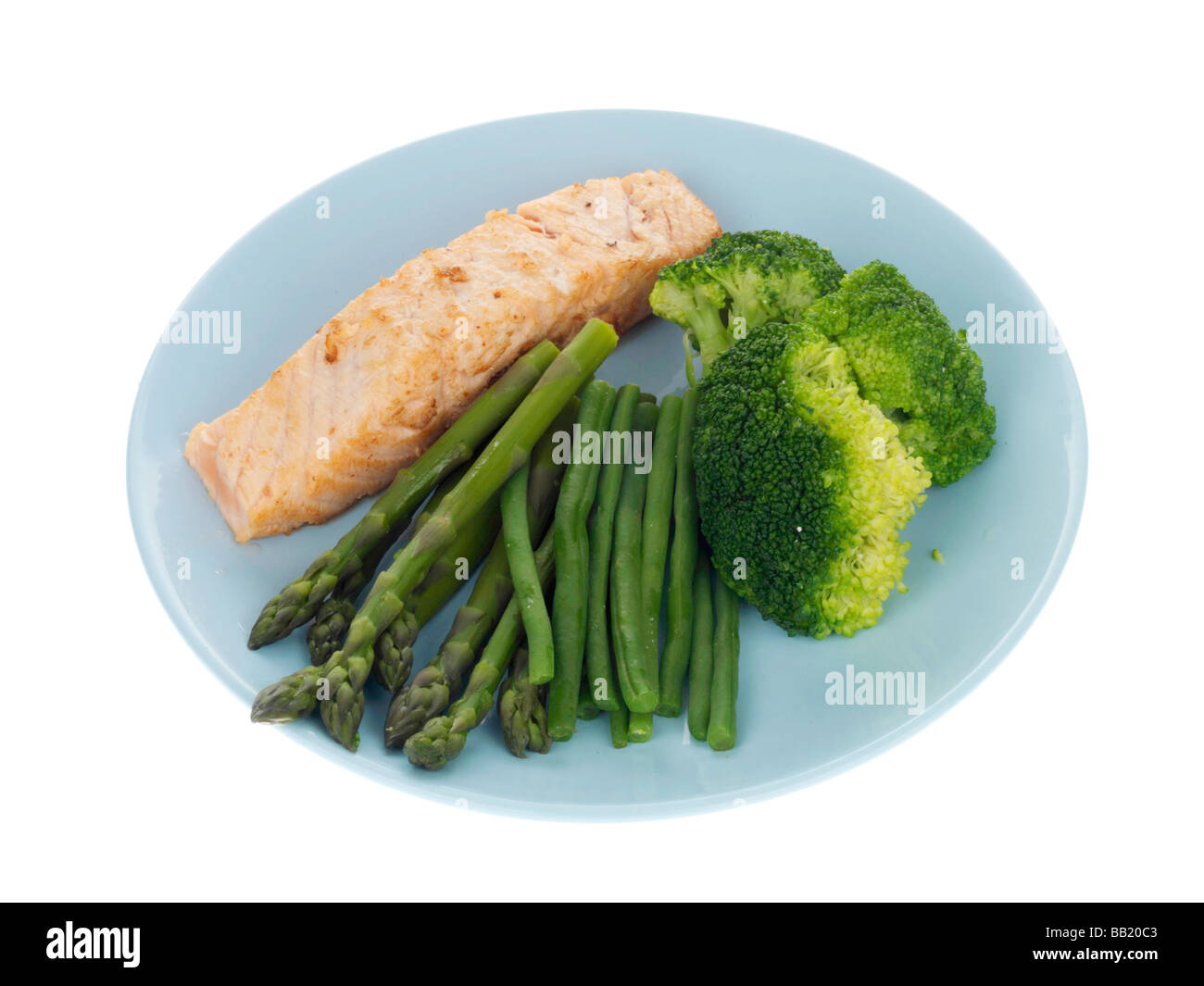 Pan Roasted Salmon Fillet with Vegetables Stock Photo Alamy