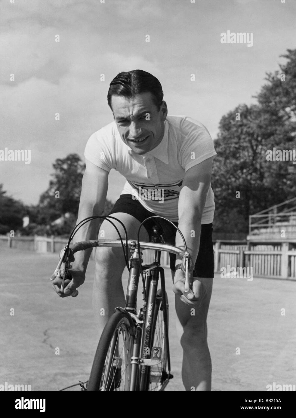Charles Holland - pioneer racing cyclist and first English rider to enter the Tour de France in 1937 Stock Photo