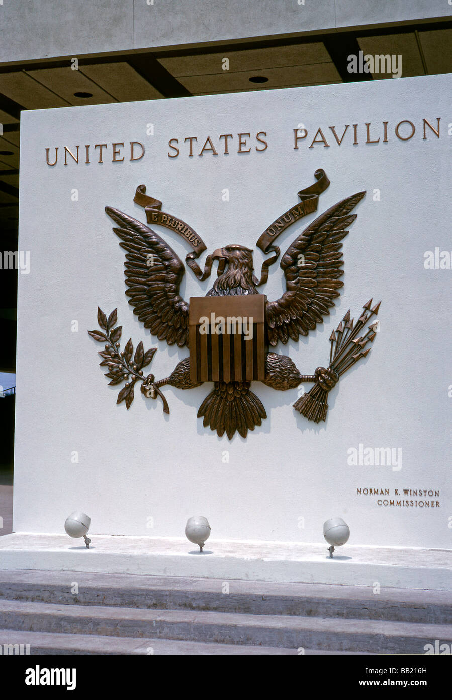 Bald eagle, symbol of the USA at United States Pavilion, New York World's Fair, 1964 Stock Photo